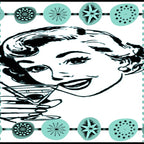 Mid-Century Modern Art Cocktail Teal Coffee Mug Gallery Image 2