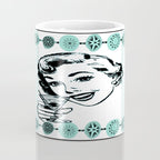 Mid-Century Modern Art Cocktail Teal Coffee Mug Gallery Image 4