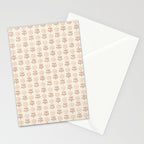 block print floral - terracotta cream Stationery Card Gallery Image 2