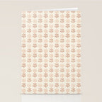 block print floral - terracotta cream Stationery Card Gallery Image 2