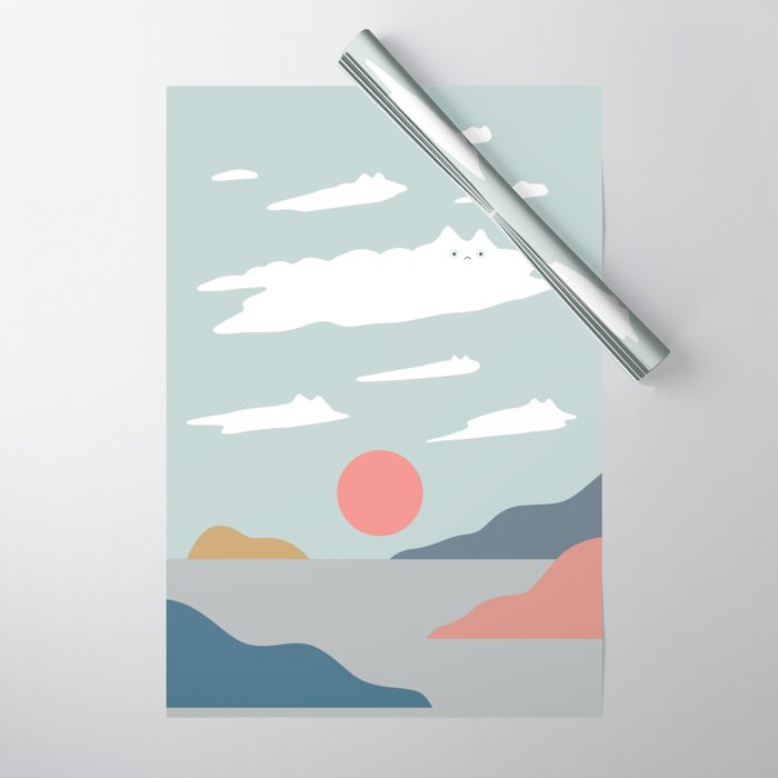 Cat Landscape 23 Wrapping Paper Gallery Image 1