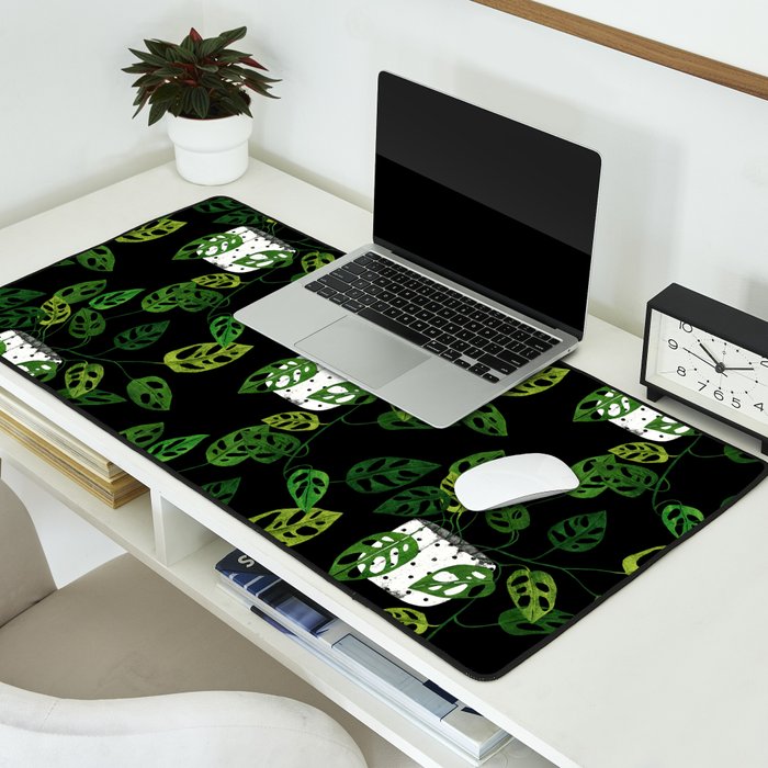 Back monstera obliqua Desk Mat Gallery Image 2