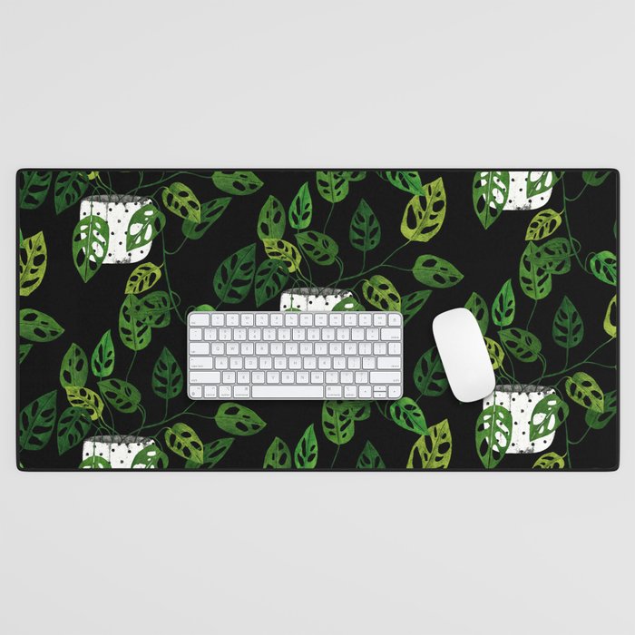 Back monstera obliqua Desk Mat Gallery Image 1