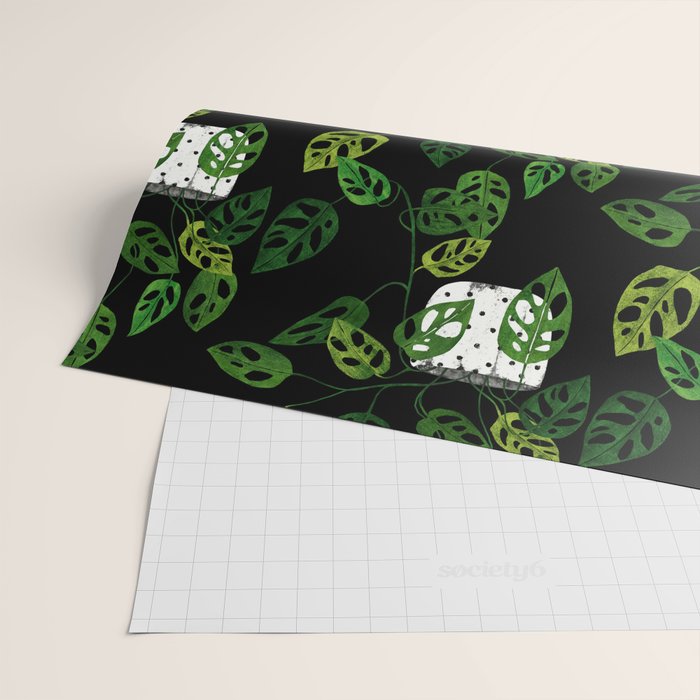 Back monstera obliqua Wrapping Paper Gallery Image 2