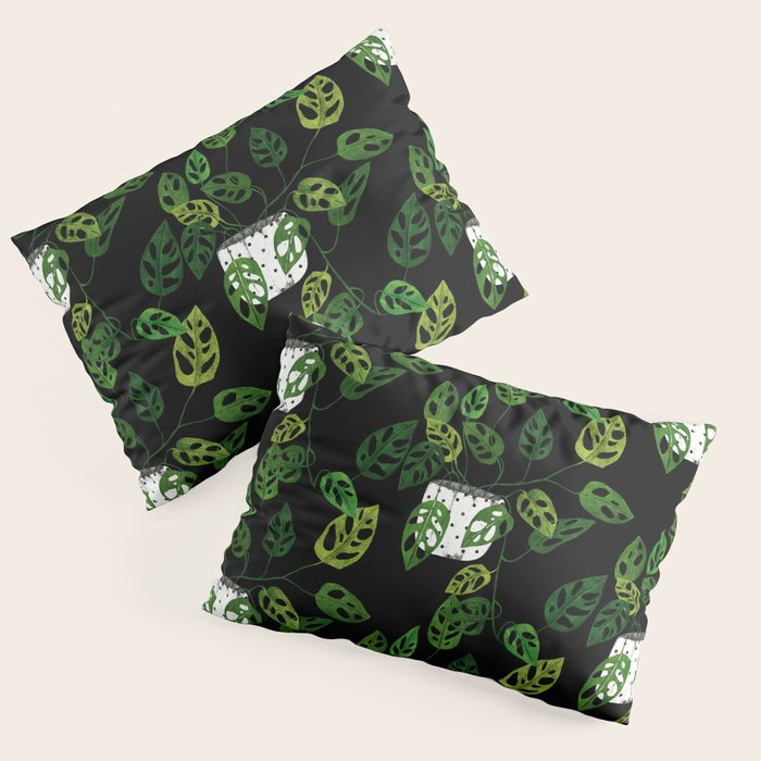 Back monstera obliqua Pillow Sham Gallery Image 1