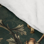 William Morris Style Forest Tales Cabincore Pattern Green Comforter Gallery Image 4