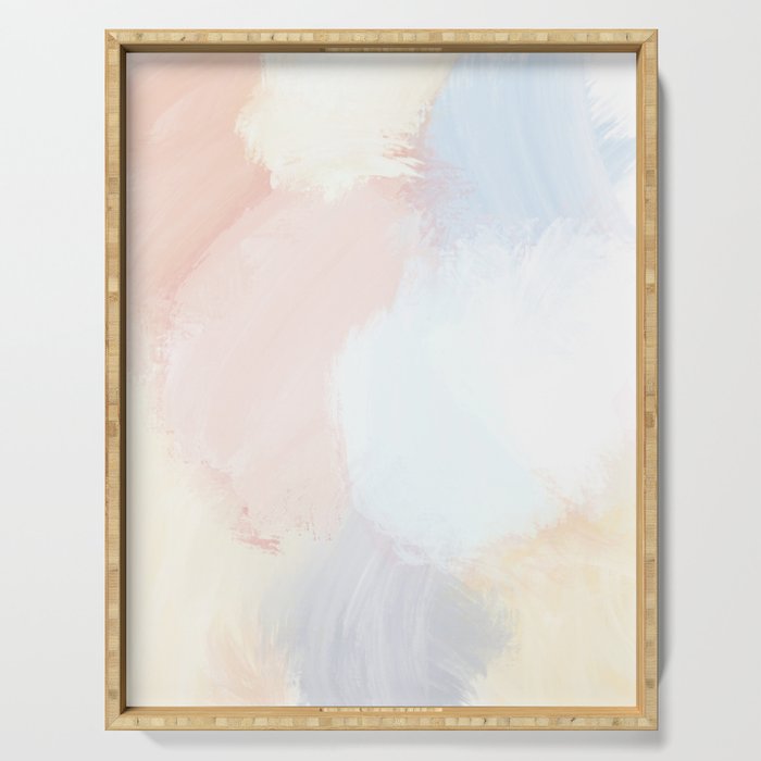 Abstract Pastel Painting Serving Tray Gallery Image 1