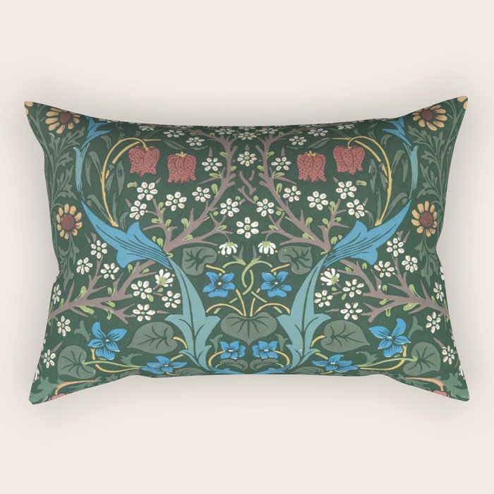 William Morris Blackthorn Pattern, 1892 Rectangular Pillow Gallery Image 1