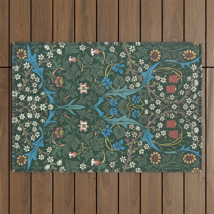 William Morris Blackthorn Pattern, 1892 Outdoor Rug Gallery Image 1