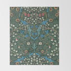 William Morris Blackthorn Pattern, 1892 Throw Blanket Gallery Image 2