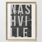 Nashville Mono Street Map Text Overlay Serving Tray Gallery Image 1