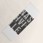 Nashville Mono Street Map Text Overlay Yoga Mat Gallery Image 1