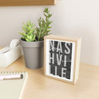 Nashville Mono Street Map Text Overlay Mini Art Print Gallery Image 2
