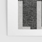 Nashville Mono Street Map Text Overlay Poster Gallery Image 3