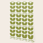 Mid Century Modern Leaves Green #society6 #buyart Wallpaper Gallery Image 2