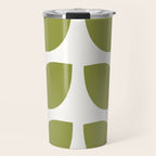 Mid Century Modern Leaves Green #society6 #buyart Travel Mug Gallery Image 1