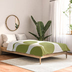 Mid Century Modern Leaves Green #society6 #buyart Comforter Gallery Image 2