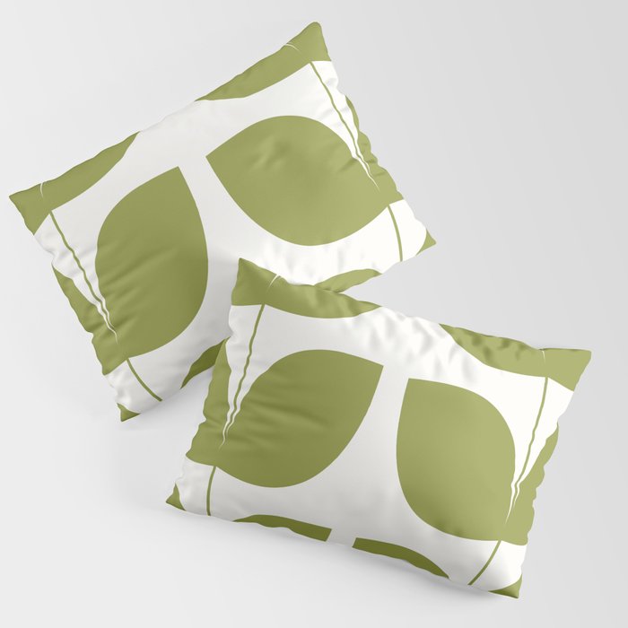 Mid Century Modern Leaves Green #society6 #buyart Pillow Sham Gallery Image 3
