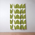Mid Century Modern Leaves Green #society6 #buyart Window Curtain Gallery Image 3