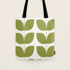 Mid Century Modern Leaves Green #society6 #buyart Tote Bag Gallery Image 1