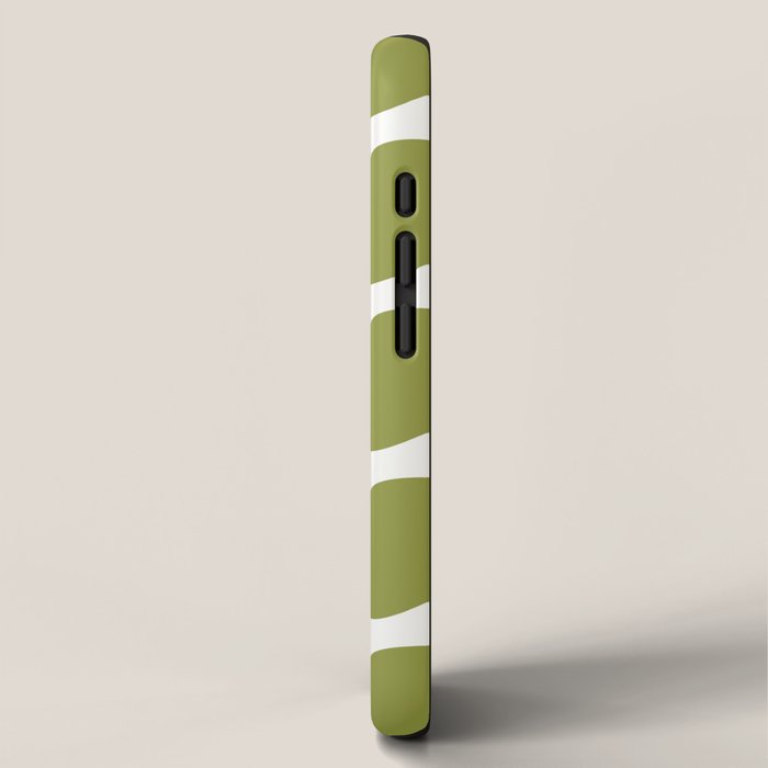 Mid Century Modern Leaves Green #society6 #buyart iPhone Case Gallery Image 2