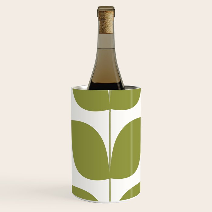 Mid Century Modern Leaves Green #society6 #buyart Wine Chiller Gallery Image 3