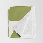 Mid Century Modern Leaves Green #society6 #buyart Throw Blanket Gallery Image 3