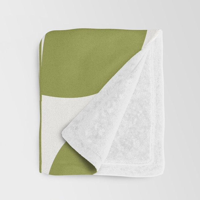 Mid Century Modern Leaves Green #society6 #buyart Throw Blanket Gallery Image 3