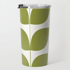 Mid Century Modern Leaves Green #society6 #buyart Travel Mug Gallery Image 3