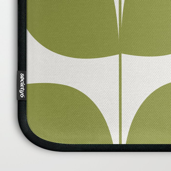 Mid Century Modern Leaves Green #society6 #buyart Laptop Sleeve Gallery Image 3