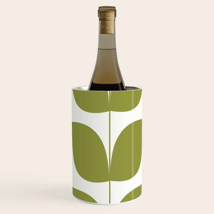 Mid Century Modern Leaves Green #society6 #buyart Wine Chiller Gallery Image 2