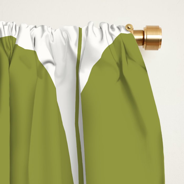 Mid Century Modern Leaves Green #society6 #buyart Window Curtain Gallery Image 2