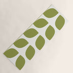 Mid Century Modern Leaves Green #society6 #buyart Yoga Mat Gallery Image 1