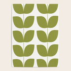 Mid Century Modern Leaves Green #society6 #buyart Poster Gallery Image 4