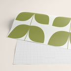 Mid Century Modern Leaves Green #society6 #buyart Wrapping Paper Gallery Image 2