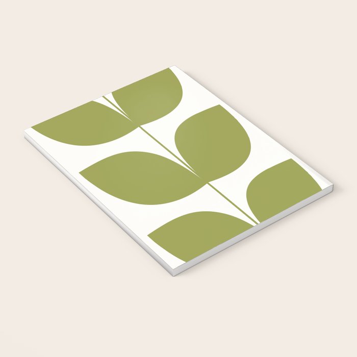 Mid Century Modern Leaves Green #society6 #buyart Notebook Gallery Image 3