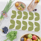 Mid Century Modern Leaves Green #society6 #buyart Cutting Board Gallery Image 2