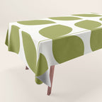Mid Century Modern Leaves Green #society6 #buyart Tablecloth Gallery Image 1