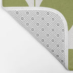 Mid Century Modern Leaves Green #society6 #buyart Bath Mat Gallery Image 2