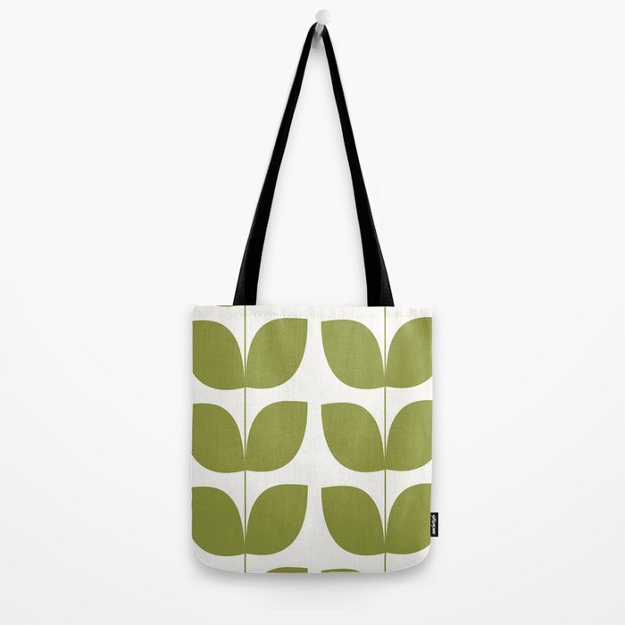 Mid Century Modern Leaves Green #society6 #buyart Tote Bag Gallery Image 2