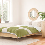 Mid Century Modern Leaves Green #society6 #buyart Duvet Cover Gallery Image 2