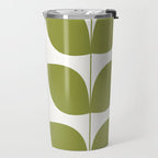 Mid Century Modern Leaves Green #society6 #buyart Travel Mug Gallery Image 2