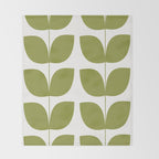 Mid Century Modern Leaves Green #society6 #buyart Throw Blanket Gallery Image 2