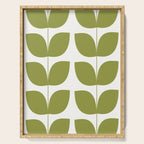 Mid Century Modern Leaves Green #society6 #buyart Serving Tray Gallery Image 1