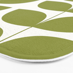Mid Century Modern Leaves Green #society6 #buyart Bath Mat Gallery Image 3