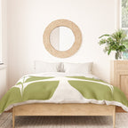 Mid Century Modern Leaves Green #society6 #buyart Duvet Cover Gallery Image 3
