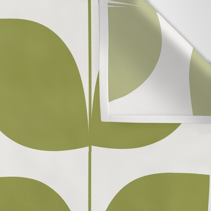 Mid Century Modern Leaves Green #society6 #buyart Wall Tapestry Gallery Image 3