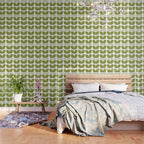 Mid Century Modern Leaves Green #society6 #buyart Wallpaper Gallery Image 3
