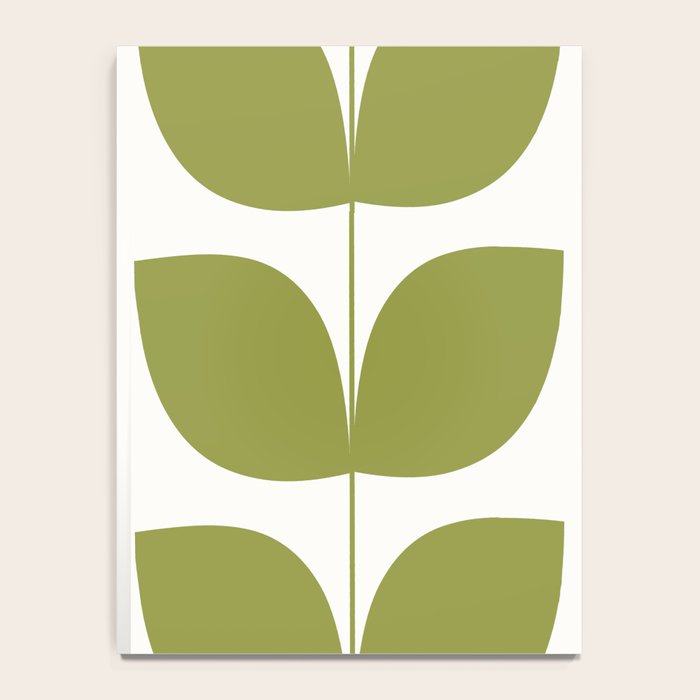 Mid Century Modern Leaves Green #society6 #buyart Notebook Gallery Image 4