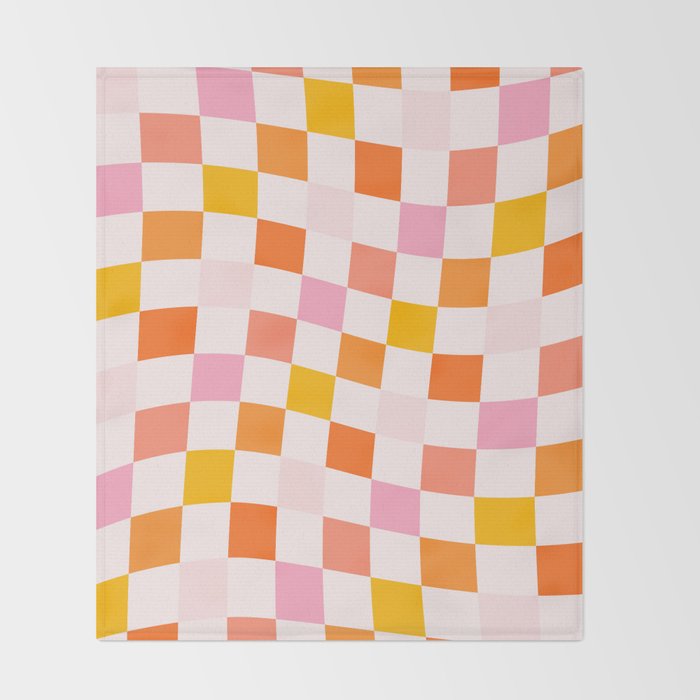 Checkers: PATTERN 04 | The Peach Edition Throw Blanket Gallery Image 2